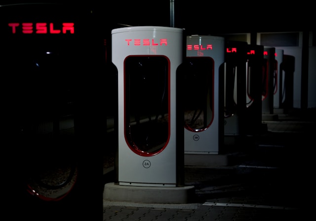 Tesla's stock soars after strong earnings report.
