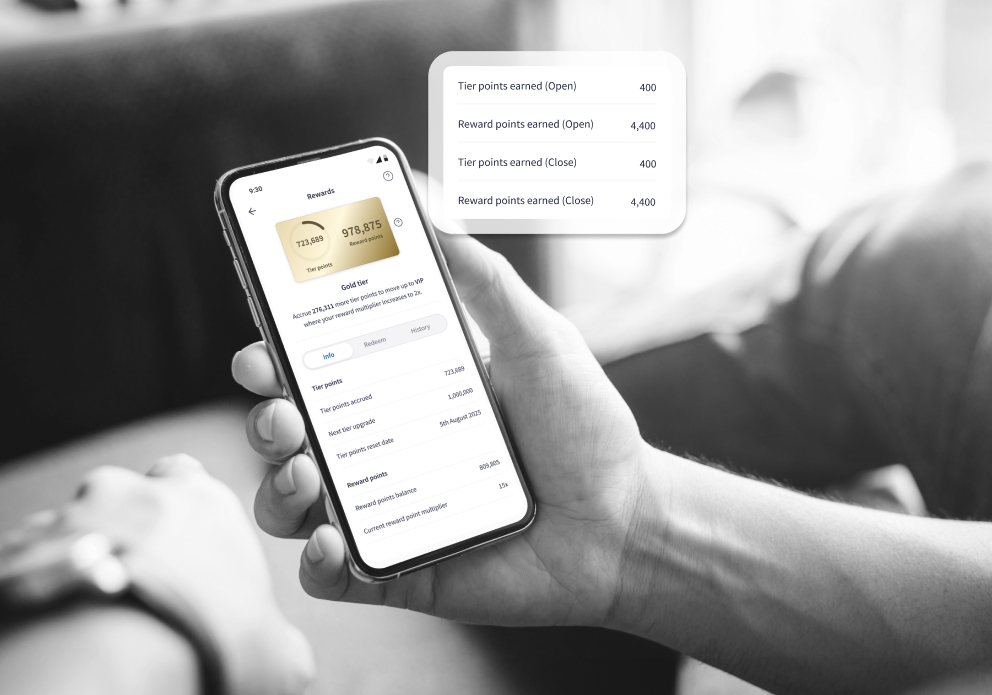 Earn points when you trade